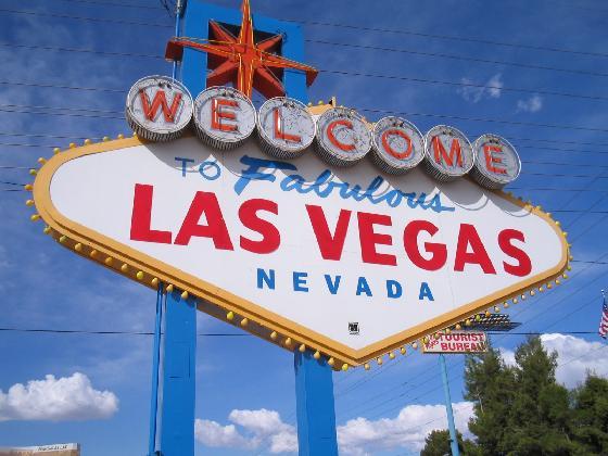 las vegas nevada sign. by the Las Vegas sign.